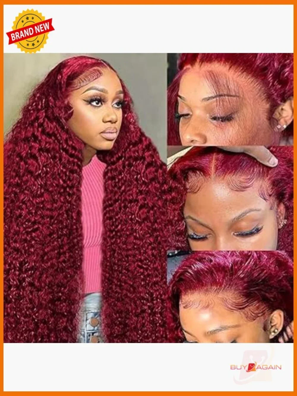 30 Inch 180% Density Deep Wave Lace Front Wig 13x6 HD Human Hair No Tangle No